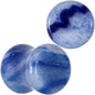Natural Blue Aventurine Stone Saddle Plug Set - 0 Gauge (8mm) - PLUG Saddle