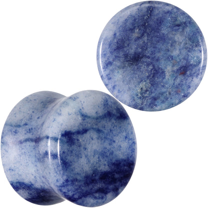 Natural Blue Aventurine Stone Saddle Plug Set - 12mm (1 2") - PLUG Saddle
