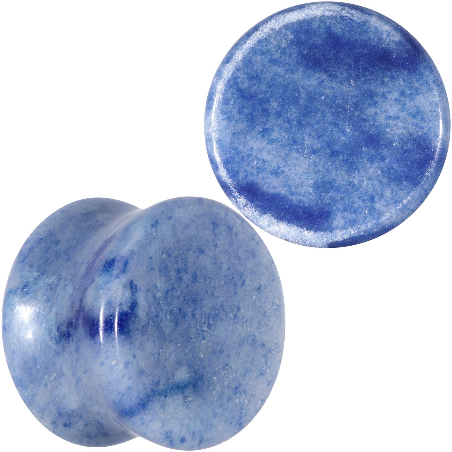 Natural Blue Aventurine Stone Saddle Plug Set - 14mm (9 16") - PLUG Saddle