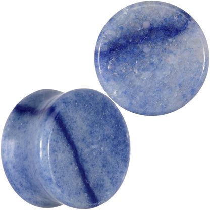 Natural Blue Aventurine Stone Saddle Plug Set - 16mm (5 8") - PLUG Saddle