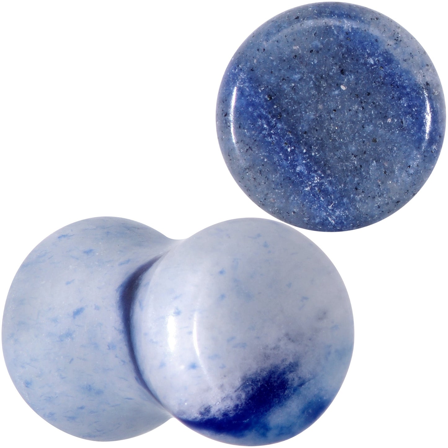Natural Blue Aventurine Stone Saddle Plug Set - 19mm (3 4") - PLUG Saddle