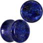 Natural Blue Lapis Stone Saddle Plug Set - 00 Gauge (10mm) - PLUG Saddle
