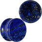 Natural Blue Lapis Stone Saddle Plug Set - 14mm (9 16") - PLUG Saddle