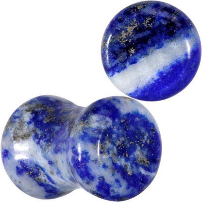 Natural Blue Lapis Stone Saddle Plug Set - 19mm (3 4") - PLUG Saddle