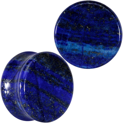 Natural Blue Lapis Stone Saddle Plug Set - 22mm (7 8") - PLUG Saddle