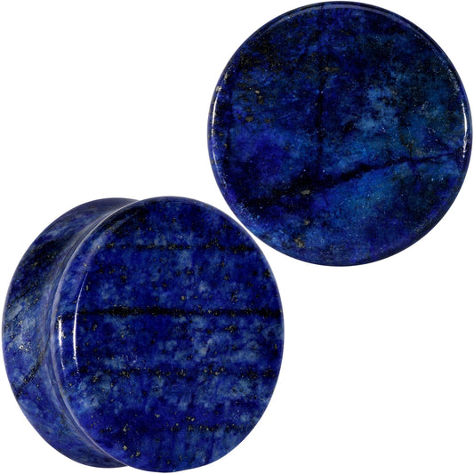 Natural Blue Lapis Stone Saddle Plug Set - - PLUG Saddle