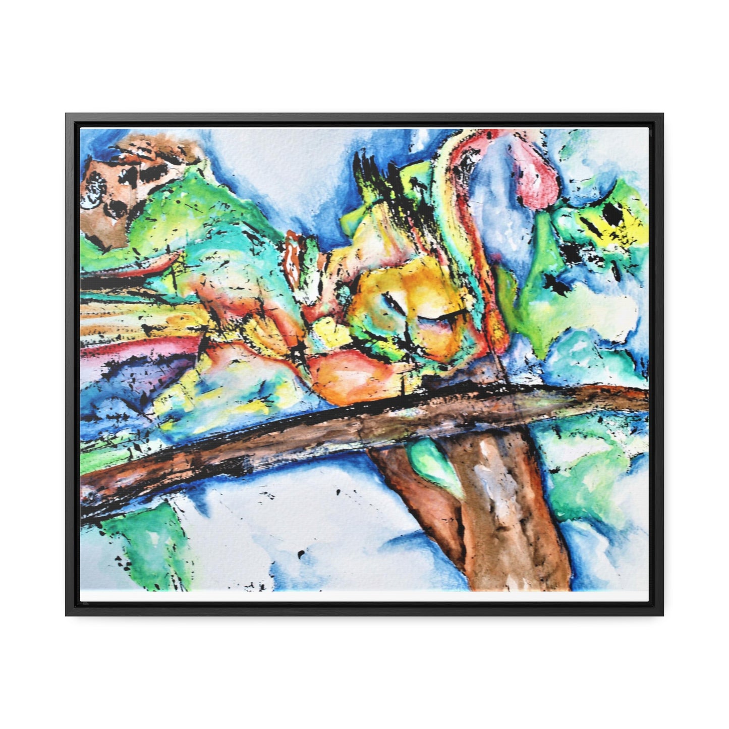 Owl In Flight Gallery Canvas Wraps, Horizontal Frame