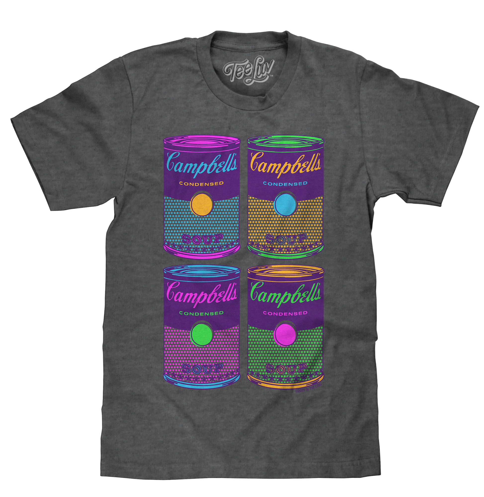 Campbell's Soup Can Pop Art T-Shirt - Charcoal Gray- Tee Luv- {{Product type}}