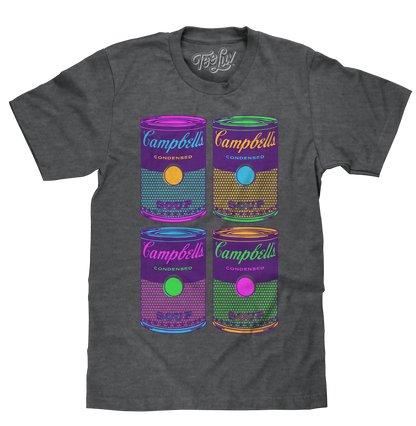 Campbell's Soup Can Pop Art T-Shirt - Charcoal Gray- Tee Luv- {{Product type}}
