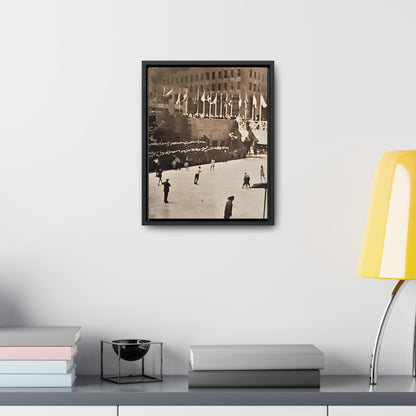Rockefeller Plaza Easter 1945 Gallery Canvas Wraps Vertical Frame 11″ x 14″ 1.25" Black