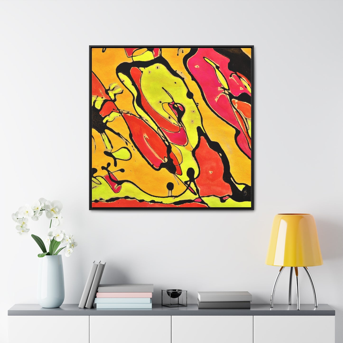 80's Rapture Gallery Canvas Wraps, Square Frame