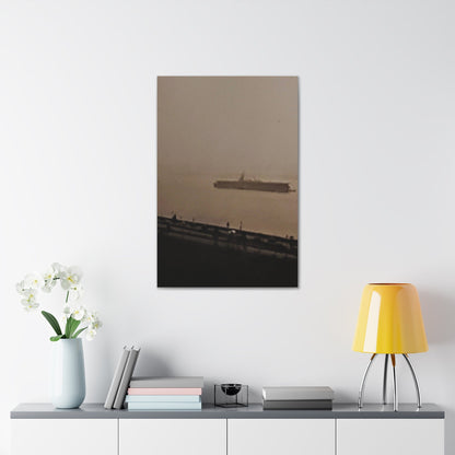 Navy Day New York Hudson River October 27th 1945 War Ships Canvas Gallery Wraps 24″ x 36″ 1.25"