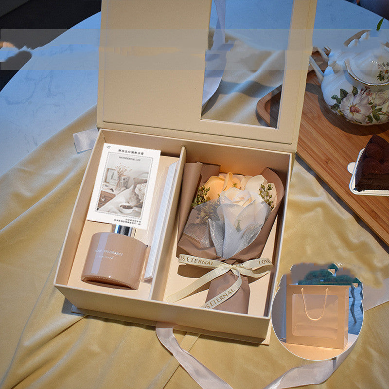 Bouquet Set Gift Box Send Teacher Soap Flowers - French Quarter - 0