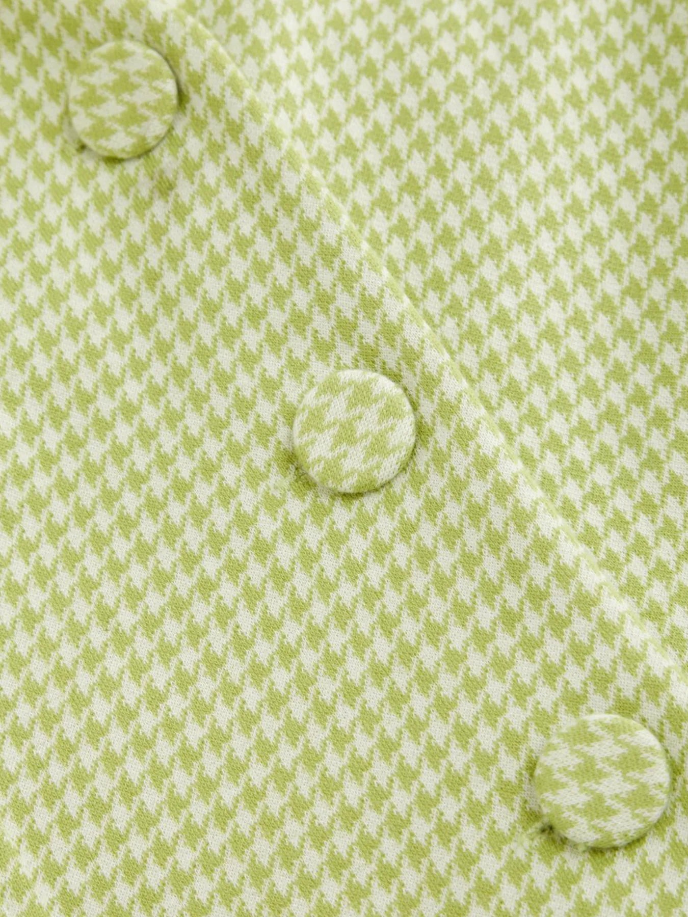 Gingham Button-Front A-Line Mini Dress - -