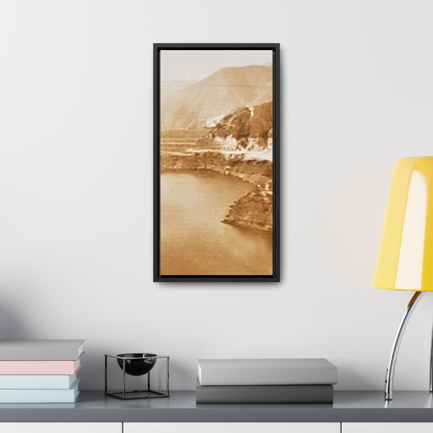 San Gabriel Dirt Fill Dam #1 Gallery Canvas Wraps, Vertical Frame