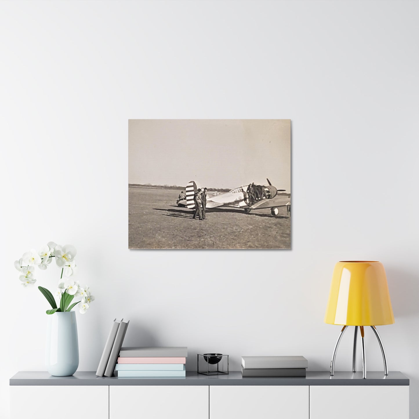 Army Pursuit Plane Ames Airport 1939 Stretched Canvas