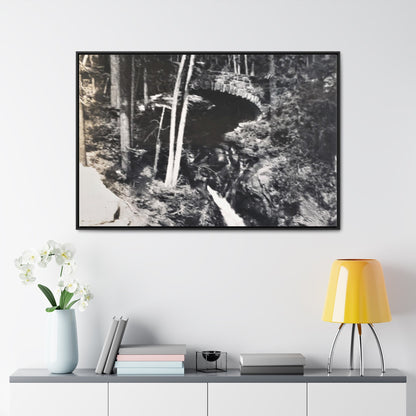 Narada Falls Yellowstone Gallery Canvas Wraps Horizontal Frame 48″ x 32″ Black 1.25"