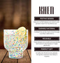 Khen Confetti Stemless Tumblers Set Colorful Drinkware - 12oz Clear - - drinkware