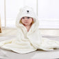 Cartoon Animal Baby Bath Towels White Bear