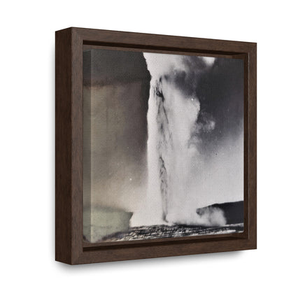 Old Faithful Geyser Yellowstone Gallery Canvas Wraps, Square Frame