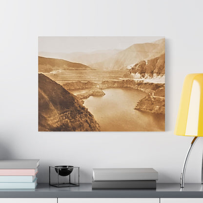 San Gabriel Dirt Fill Dam 1 Satin Canvas Stretched 24″ x 18″ (Horizontal) 1.5"