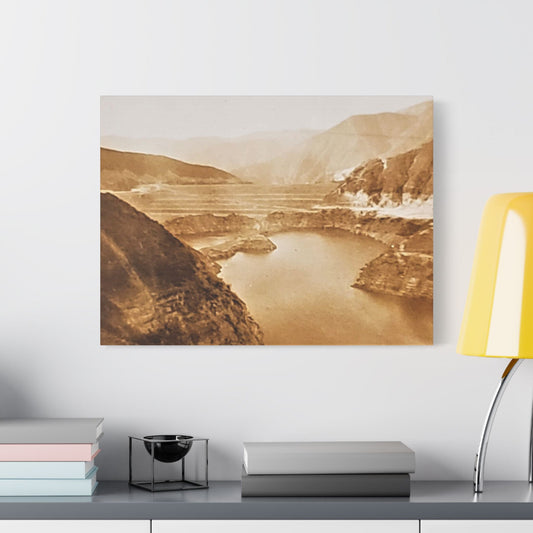 San Gabriel Dirt Fill Dam 1 Satin Canvas Stretched 24″ x 18″ (Horizontal) 1.5"