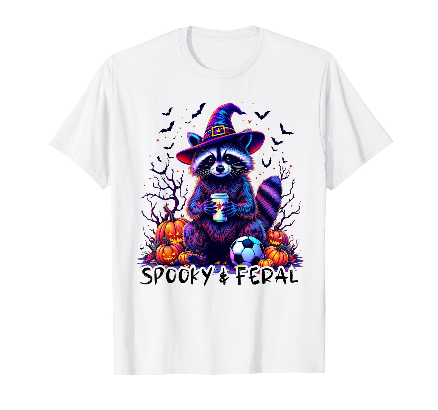 Spooky And Feral Halloween Feral T-Shirt - Streetwear Style Men Women - - Clothing