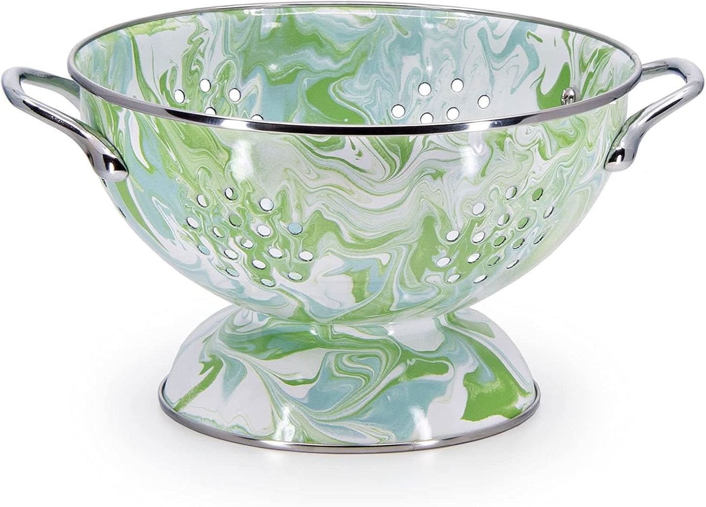 Golden Rabbit Enamelware Modern Monet Medium Colander - - Kitchen