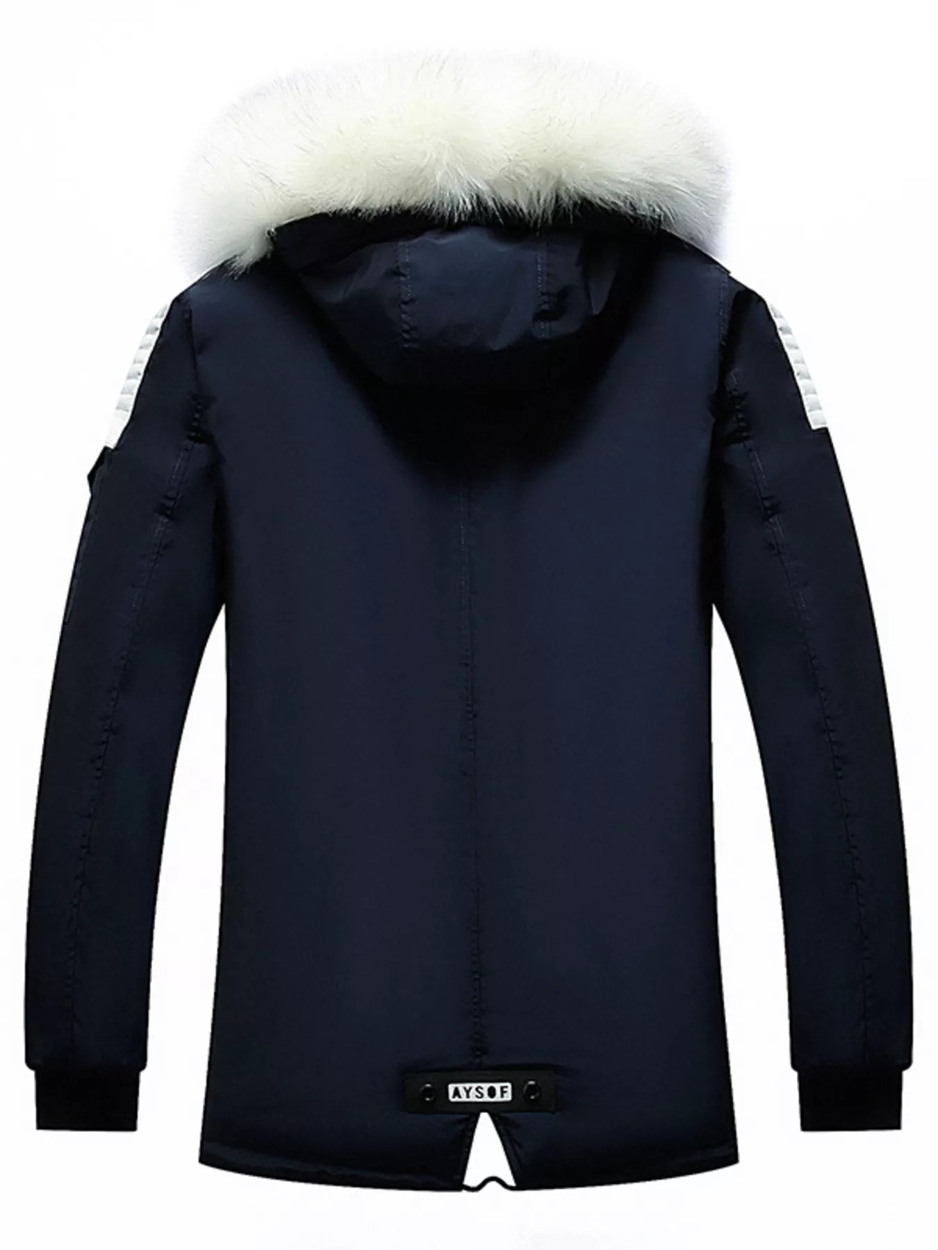 Men's Plus Size Fur Hooded Winter Parka Jacket - -