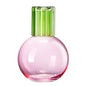 Colorful Carafe & Ribbed Flower Cup Set | 44oz Glasses - -
