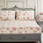 DaDa Bedding Hint of Mint Floral Cotton Fitted Sheet Set - Cal King - Sheet Sets