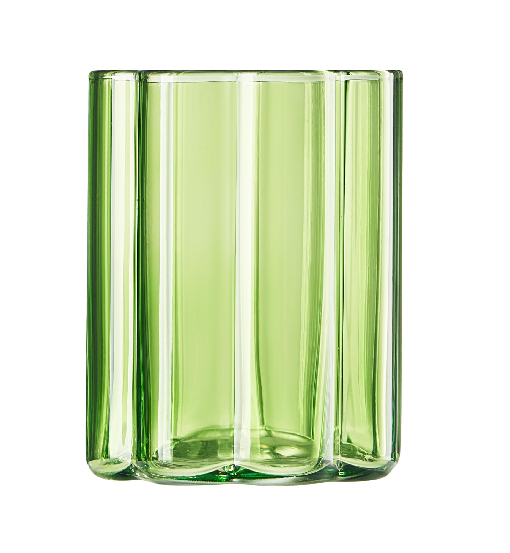 Colorful Carafe & Ribbed Flower Cup Set | 44oz Glasses - -