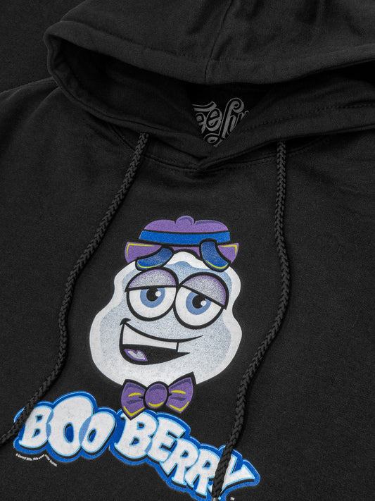 Boo Berry Cereal Logo Hooded Sweatshirt - Black - - mens tee
