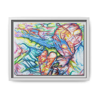 Multi-Color Abstract Framed Canvas Art Print - Kia Day Design