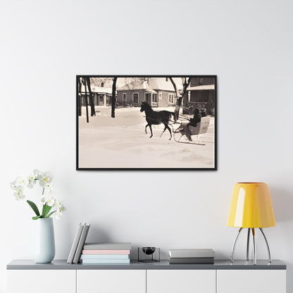 Carriage Ride Gallery Canvas Wraps Horizontal Frame 36″ x 24″ Black Premium Gallery Wraps (1.25″)