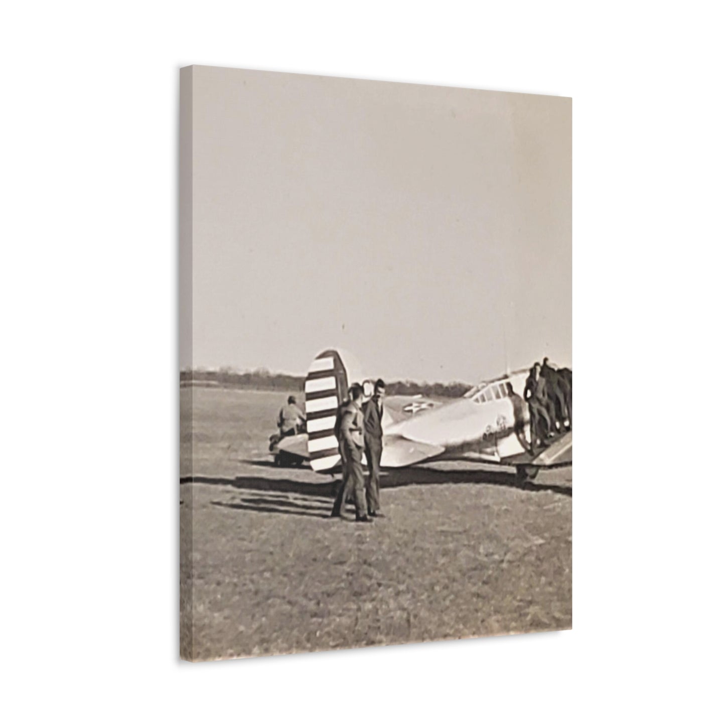 Army Pursuit Plane Ames Airport 1939 Stretched Canvas