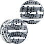 Black White Acrylic Music Notes Double Flare Plug Set - 19mm (3 4") - PLUG Double Flare