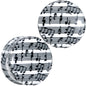 Black White Acrylic Music Notes Double Flare Plug Set - 26mm (1.024") - PLUG Double Flare