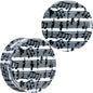 Black White Acrylic Music Notes Double Flare Plug Set - 28mm (1.102") - PLUG Double Flare