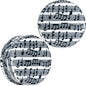 Black White Acrylic Music Notes Double Flare Plug Set - 30mm (1.18") - PLUG Double Flare