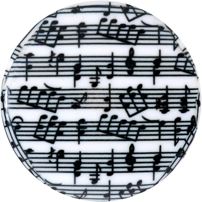Black White Acrylic Music Notes Double Flare Plug Set - - PLUG Double Flare