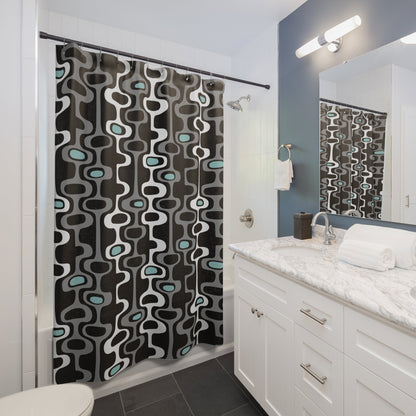 Modern Geometric Shower Curtain - Kia Day Design
