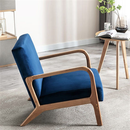 Classic Mid-Century Modern Accent Chairs, Open Framed Armchair With Cushioning- Unique Piece Furniture- {{Product type}}