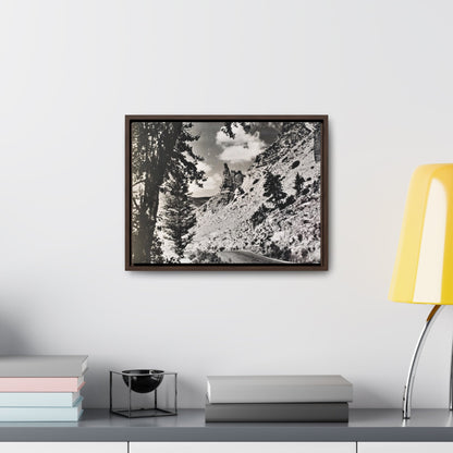 Eagles Nest Rock Yellowstone Gallery Canvas Wraps Horizontal Frame 16″ x 12″ Walnut 1.25"