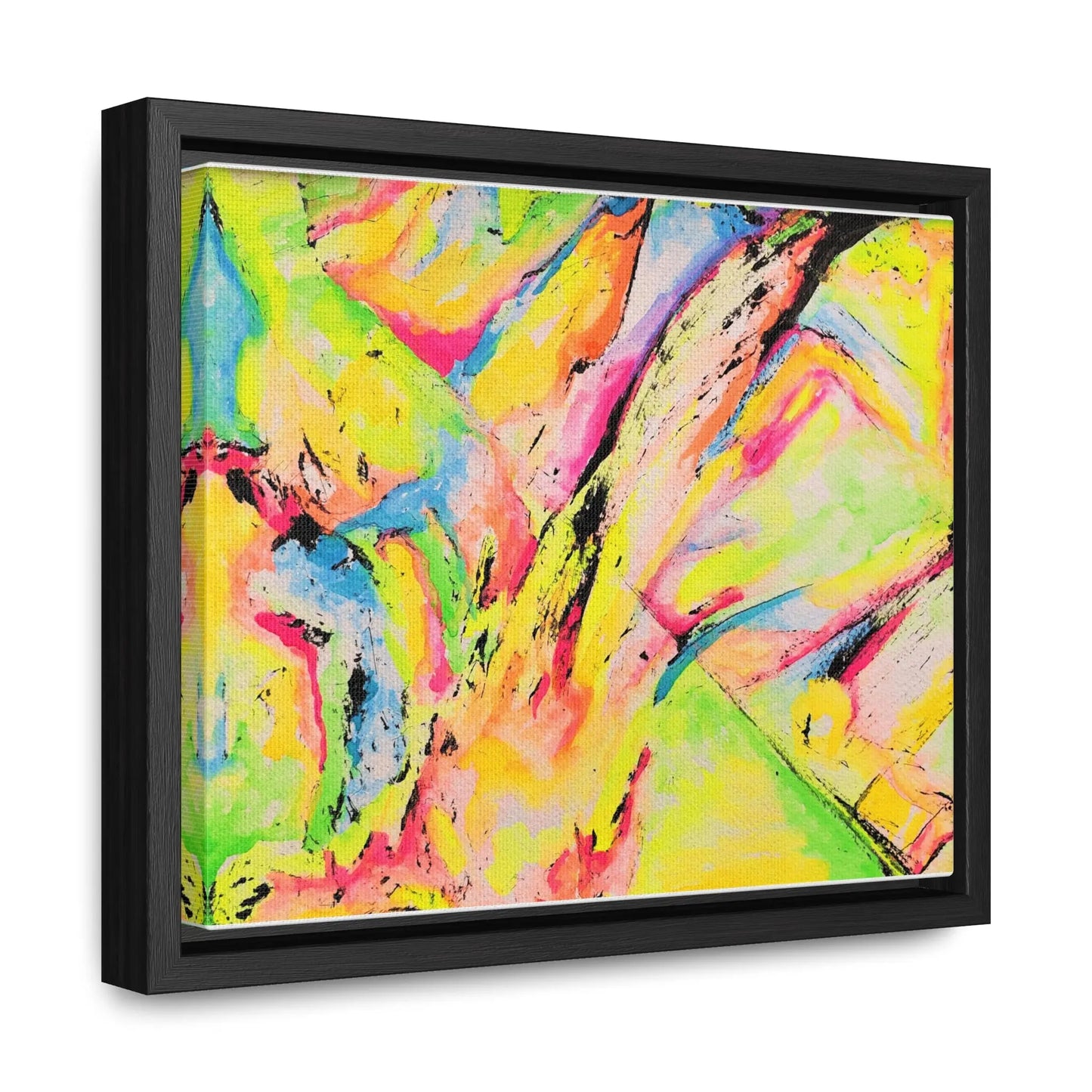 Neon Fire Gallery Canvas Wraps, Horizontal Frame