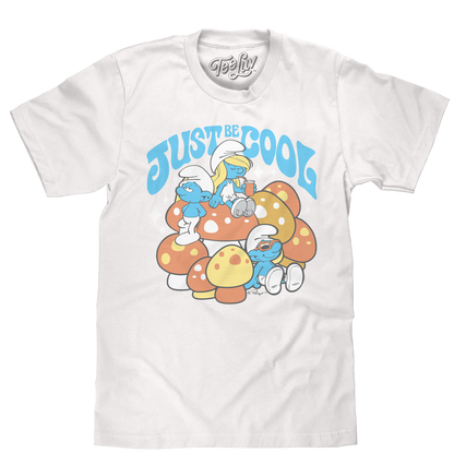 Smurfs Just Be Cool T-Shirt - White - - mens tee