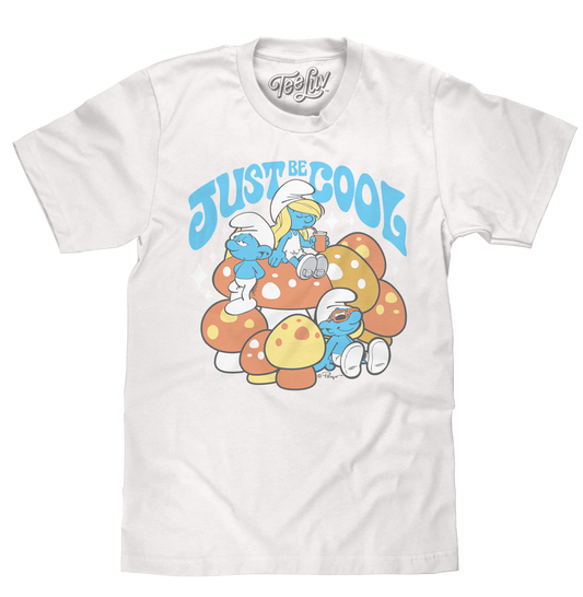 Smurfs Just Be Cool T-Shirt - White - - mens tee