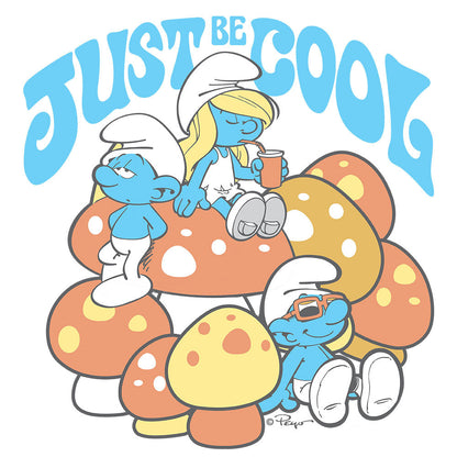 Smurfs Just Be Cool T-Shirt - White - - mens tee