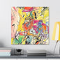 Colorful Abstract Canvas Gallery Wraps 24″ x 24″ 1.25"