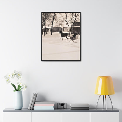 Carriage Ride Gallery Canvas Wraps Vertical Frame 24″ x 30″ Premium Gallery Wraps (1.25″) Black